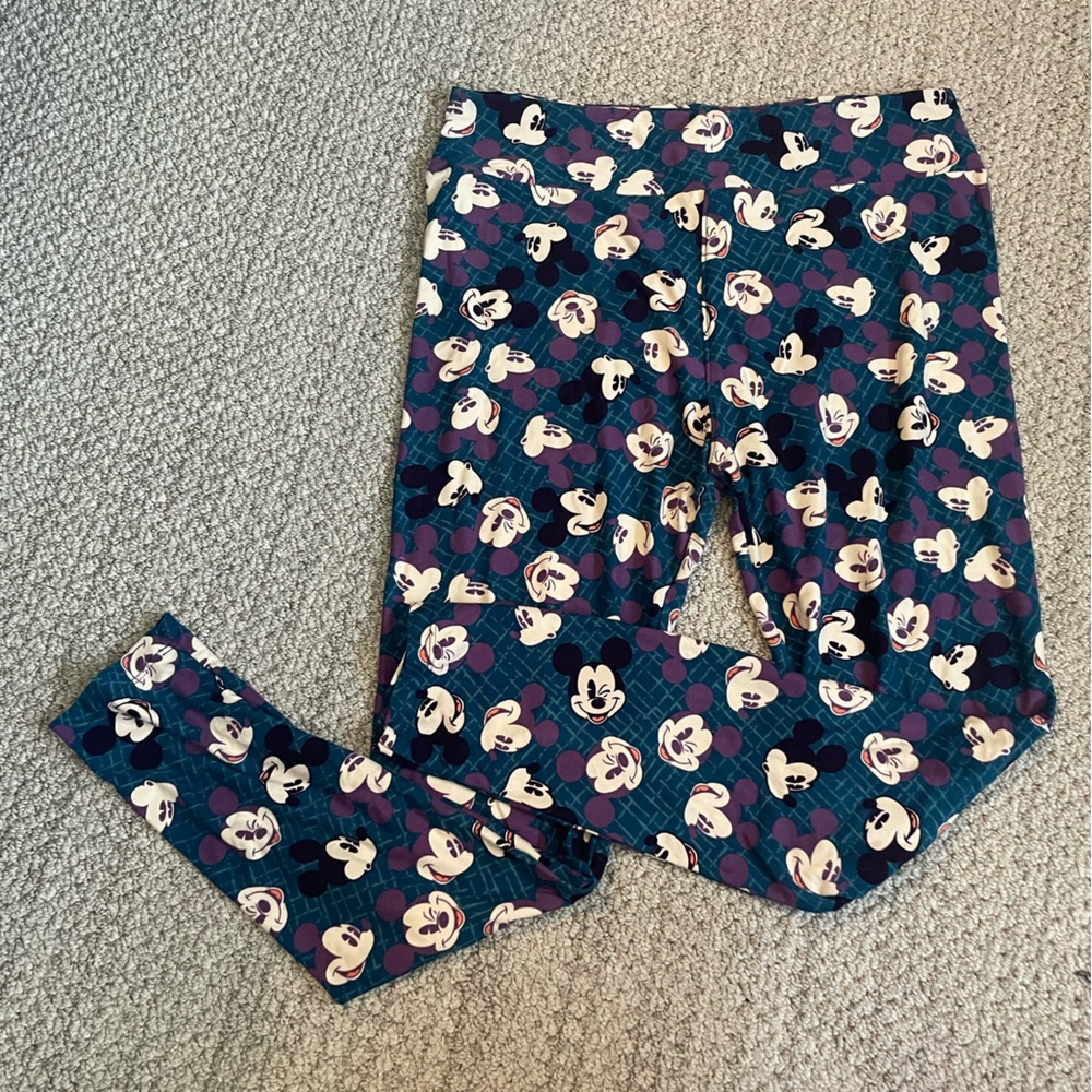 💎 LuLaRoe Blue and Purple Mickey Mouse Leggings